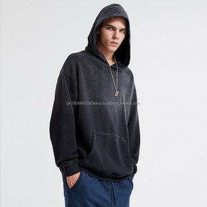 OEM hauteur qualité hommes sweat 100% coton poids lourd bouffée fabricants de vêtements imprimés surdimensionnés pulls à capuche - Product Image 5