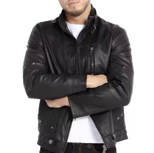 Chaqueta de Cuero para Hombre, Diseño 2026 |   Chaqueta de Cuero Vacuno Genuino de Alta Calidad para Streetwear |   Logotipo y Diseño Personalizados al por Mayor - Product Image 2