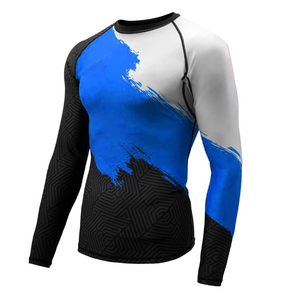 Plus Size Sportswear Uniform Supplier Low MOQs Club USA Size <b>Compression</b> Grappling Fitted <b>Shirts</b> MMA BJJ Gear Printed Rash Guard - Product Image 3