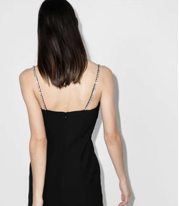 Robes mini modernes coréennes en velours pour femmes, avec fente naturelle, couleur unie, décolleté cœur, soutien-gorge intégré, silhouette moulante, écologiques, pour bal de promo - Product Image 6