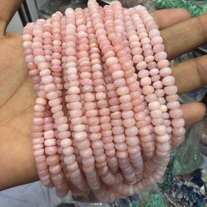 Top Grade Pink <b>Opal</b> Smooth Rondelle Shape Gemstone Beads 6-8 mm 16-inch Strand <b>Necklace</b> Jewelry Making Wholesale CMA Certified - Product Image 3