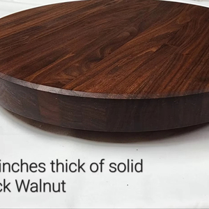 Wood Double Tier Rotating <b>Tray</b> Smooth-Spin Lazy Susan for Tabletop <b>Spice</b> Serving - Product Image 1