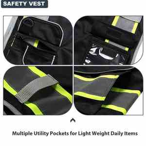 Gilet de sécurité réfléchissant imperméable de haute qualité pour les travailleurs, haute visibilité, classe 2 ANSI, EN ISO 20471 classe 1, couleur personnalisée - Product Image 5
