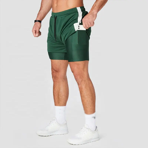 กางเกงขาสั้นกีฬาพรีเมียมสองชั้น ผ้าฝ้ายอ๊อกซ์ฟอร์ดยืดหยุ่น ระบายอากาศ กันน้ำ 100% มีซิปและกระเป๋า  โลโก้สั่งทำได้ - Product Image 6