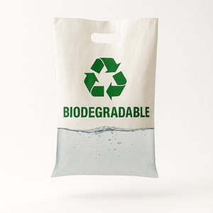Plant-Based Cornstarch PLA PBAT <b>Biodegradable</b> Shopping Bags | Compostable Eco-Friendly Disposable Carry Bags for Grocery Retail - Product Image 2