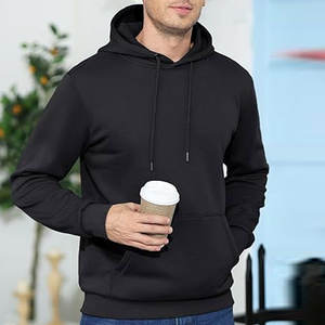 Sudadera con Capucha Personalizada para Hombre, Color Negro Carbón, para Invierno |   Sudadera de Forro Polar Grueso de 320 g |   Forro de Contraste Premium, Impermeable, Corte Holgado - Product Image 4