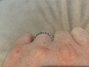 Elegant 925 Sterling Silver Moissanite Eternity <b>Ring</b> Luxury <b>Iced</b> Out Flower Design Full Eternity Band for Women - Product Image 5