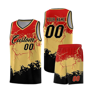 Uniforme de Baloncesto con Acabado Brillante, Unisex, Ligero, Personalizado, Transpirable, Conjunto de Camiseta y Pantalones Cortos de Malla - Product Image 4