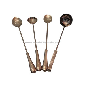 Juego de cuchara y cucharón de acero inoxidable de gran oferta de calidad superior con elegante acabado de cobre para cocinar y servir y usar todos los días - Product Image 6