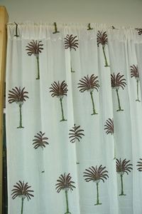 Cortina india con estampado a mano, tela de algodón, panel para ventana, estampado tradicional de Jaipur, cortinas para decoración del hogar, sala de estar - Product Image 2