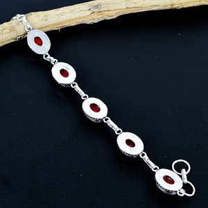 Handmade <b>Red</b> Carol <b>Bracelet</b>, Handmade Antique Style,Handmade Adjustable Design - Product Image 3