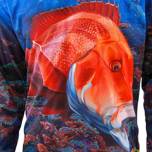 Camiseta de Pesca Polo 100% Poliéster, Material Personalizado de Secado Rápido, Manga Larga, Diseño por Sublimación, Transpirable - Product Image 3