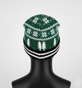 Bonnet d'hiver douillet en fil épais avec intérieur doux et coupe décontractée pour un look élégant en extérieur par temps froid jacquard 2026 - Product Image 3