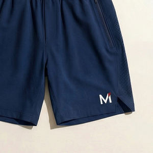 Shorts de sport unisexe MI Elite, noir uni, taille élastique, respirant, performance running, coupe régulière, équipement professionnel - Product Image 2