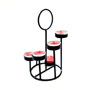 Handmade Modern Iron 4 Piece T Light <b>Candle</b> Holder Sustainable Table Top Decor Intetwined <b>Candle</b> Stand for Home Decoration - Product Image 6
