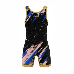 Équipement d'arts martiaux personnalisé de haute qualité, sublimation, vente en gros à bas prix, maillots de lutte pour femmes et jeunes hommes, équipement de combat - Product Image 3