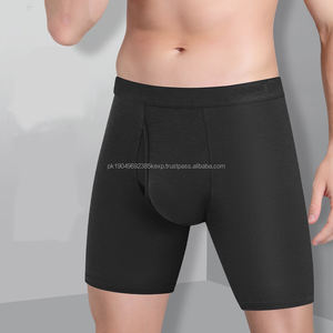 Calzoncillos bóxer de algodón naranja para hombre, novedad en calzoncillos personalizados de tiro medio con logotipo personalizado, tejido de punto transpirable - Product Image 3