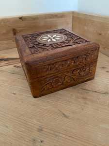 Budget Friendly Handmade Wooden <b>Treasure</b> <b>Box</b> for Jewelry, Rings, Earrings, Necklaces and Small Personal Items - Product Image 1
