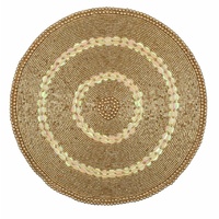 Nouvelle Arrivée - Napperon de Table Élégant en Perles de Verre, Assiette de Présentation Antidérapante en Perles de Verre, Décorative et Durable, pour la Maison