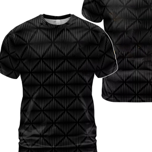 Camiseta de Manga Corta con Cuello Redondo para Hombre, Logotipo Frontal Sólido, Corte Regular, Estilo Casual, 100% Poliéster Transpirable, Estampado Digital - Product Image 4