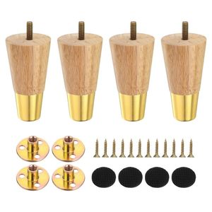 Nordicleatherwood Solid Wood Furniture Leg with <b>Copper</b> Wooden <b>Accessories</b> Sofa Bed Cabinet <b>Kitchen</b> Application - Product Image 4