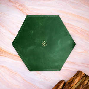 Set de 4 dessous-de-plat en cuir véritable et cuir végétalien, forme irrégulière, écologiques et imperméables, pour une touche de luxe - Product Image 6