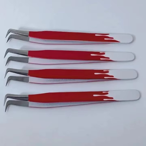 Pinzas de Acero Inoxidable Sólido de Alta Calidad Profesional para Extensión de Pestañas con Logotipo Personalizado - Product Image 3