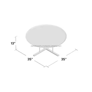 Compact Designer Metal Coffee <b>Table</b> Modern Home Furniture <b>Foldable</b> Space Saving Zahid Exports ZE-3432I 6-Year Warranty - Product Image 1