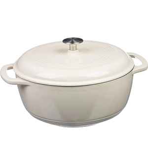Cocotte en fonte émaillée avec couvercle, robuste, pour soupes et ragoûts, compatible induction, ustensile de cuisine - Product Image 1