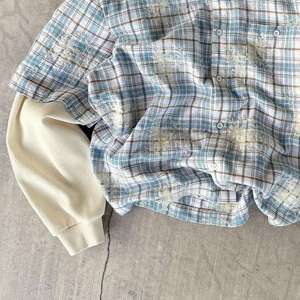 Camiseta Premium Personalizada de 300 Gramos, Camiseta de Moda, Diseño Cuadrado, Estilo Urbano, Diseño de Manga con Paneles Retro, Camiseta para Hombre - Product Image 4