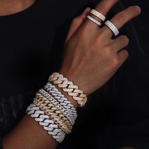 Bracelet Hip Hop en Moissanite Diamantée, Style Streetwear Moderne, pour Hommes et Femmes, Idéal pour les Fêtes, Disponible au Meilleur Prix – Offre Spéciale - Product Image 2