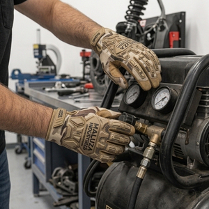 MALUZA INDUSTRIES Custom Breathable Mechanic Work <b>Gloves</b> Touchscreen Compatible Synthetic Leather Palm Anti Wear Safety <b>Gloves</b> - Product Image 3