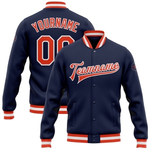 Wholesale Direct OMMIZ INDUSTRY Custom Black Black-<b>Red</b> Bomber Full-Snap Varsity Letterman <b>Jacket</b> - Product Image 6