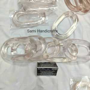 Pulsera de eslabones grandes de resina fluorescente mate para mujer, cadena de eslabones gruesos de resina acrílica de colores llamativos - Product Image 1