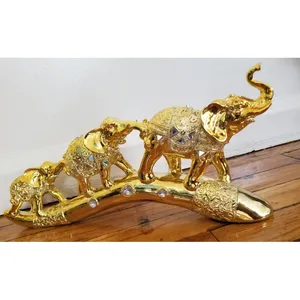Escultura Metálica Hecha a Mano Inspirada en Aves, Chapada en Oro, ZAHID EXPORTS, Elegante Adorno Decorativo de Hierro para Hogares Modernos, Premium - Product Image 2