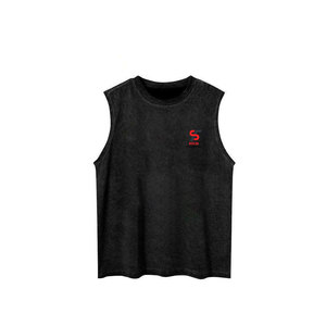 Débardeur Homme Solide et Élégant, Coupe Slim, Col Rond, Design Uni, Léger et Confortable pour le Quotidien et le Streetwear - Product Image 3