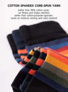 Calcetines de Vestir para Hombre OEM 2026 ML-147, de Algodón Peinado, 100% Algodón, con Rayas, Envío Gratis - Product Image 5