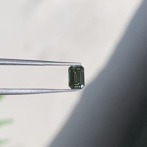 Diamante suelto de alta calidad de 0.5-3 CT, cultivado en laboratorio CVD, corte esmeralda verde intenso, VS1, perforado con láser, certificado IGI, para joyería. - Product Image 4