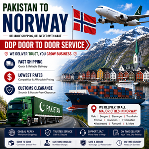 Service d'expédition du Pakistan vers la Norvège |   Fret aérien et maritime |   Livraison de marchandises porte à porte - Product Image 1