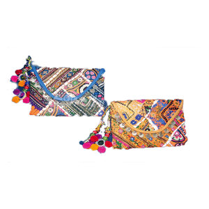 Fournisseur en gros – Dernier style – Pochette enveloppe patchwork Banjara pour femme – Sac à main ethnique en cuir de qualité supérieure – Tendance - Product Image 4