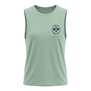 Women's Custom Pickleball Solid Sporty Muscle tank <b>Top</b> Crew Neck Wide Arm Holes Breathable Quick Dry Four Way Stretch Fabric - Product Image 3