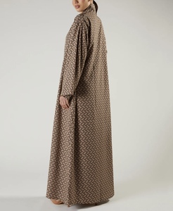 Offre Spéciale 2026 – Abaya Modeste de Dubaï, Perlée et Pailletée, à Manches Longues, Col en V, Longueur Cheville, Traditionnelle Musulmane, Faite à la Main, pour la Prière du Ramadan et le Quotidien - Product Image 3