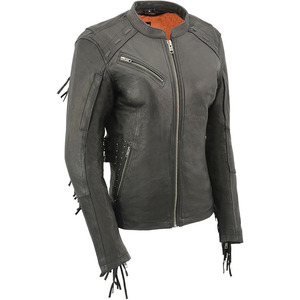 SAMROZ SPORTS Chaqueta de Motociclista de Cuero para Mujer, Estilo Scooter, Deportiva y Elegante - Product Image 1