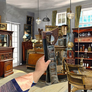 Bastón de Metal con Empuñadura de Revólver BILLY the KID, Moderno y Totalmente Nuevo, para Halloween y Año Nuevo, por Calvin Handicraft - Product Image 1