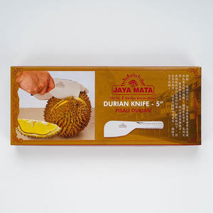 Couteau à durian JAYA MATA JM6, acier inoxydable compact, lame de 4,75 pouces, finition satinée, design minimaliste durable, pour droitiers - Product Image 6