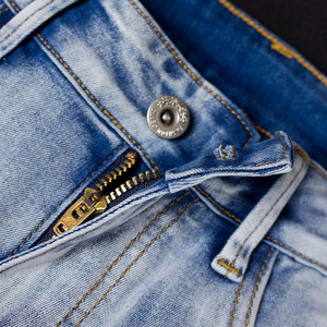 Pantalones Vaqueros Anchos de Cintura Alta para Mujer, Transpirables, Estilo Urbano, con Bolsillos Delanteros, Diseño Personalizado, Precio Económico, Venta al Por Mayor - Product Image 6
