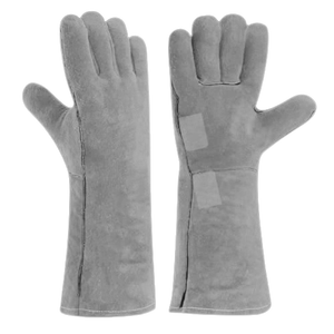 Gants de travail en cuir de vachette rouge de première qualité, réfléchissants, robustes, polyvalents, flexibles, pour la soudure, résistants à la chaleur - Product Image 4