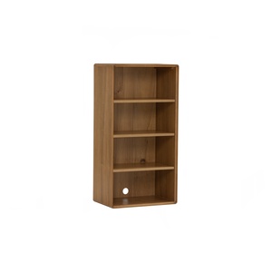 Durable Scandinavian Design Natural Oak 4-Layer Tiered Shelving Bookcase for Apartment Living - Product Image 1
