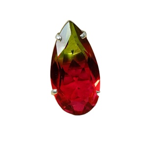 925 Sterling Silver Watermelon <b>Quartz</b> <b>Ring</b> with Prong Setting and Fancy Shape Romantic Style Gift for Her - Product Image 1