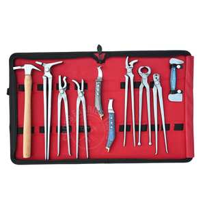 Kit de equipo de herrador de alta resistencia con extractor de herraduras, extractor de clavos, martillo de clavado y separador de herraduras para pezuñas - Product Image 1